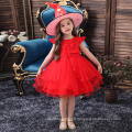 With Hat 2019 New Children Kids Clothing Frock Designs Baby Girl Birthday Party Wear Tulle Flower Girl Halloween Girl Party Dres